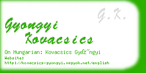 gyongyi kovacsics business card